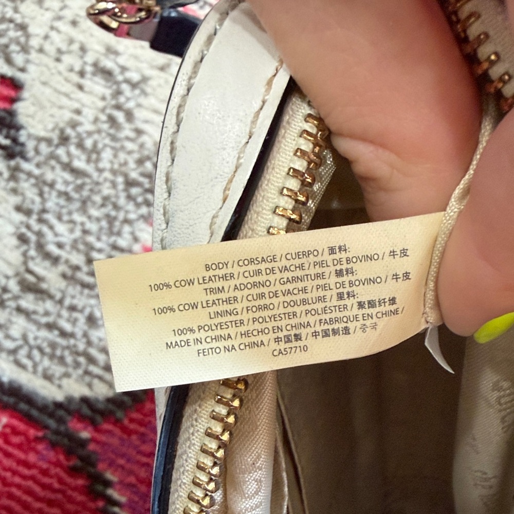 kate spade Navy White Leather Crossbody with Gold Hardware - Picture 6 of 8